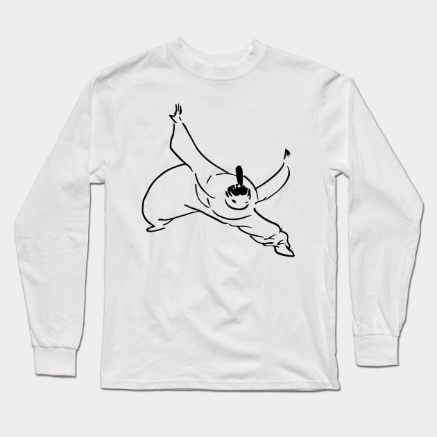 Kung-Fu Shaolin monk Long Sleeve T-Shirt by Nikokosmos